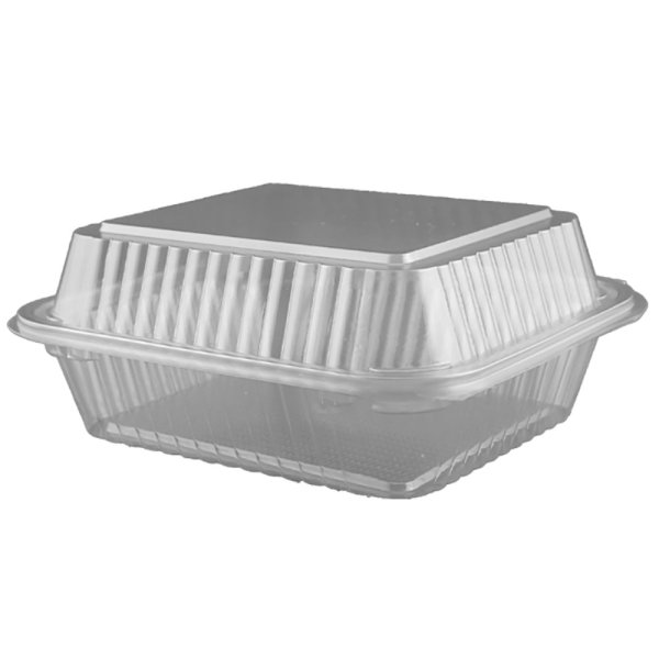 200 Stk. Salatbox Klappschale Salatschale mit Deckel PET 1500 ml
